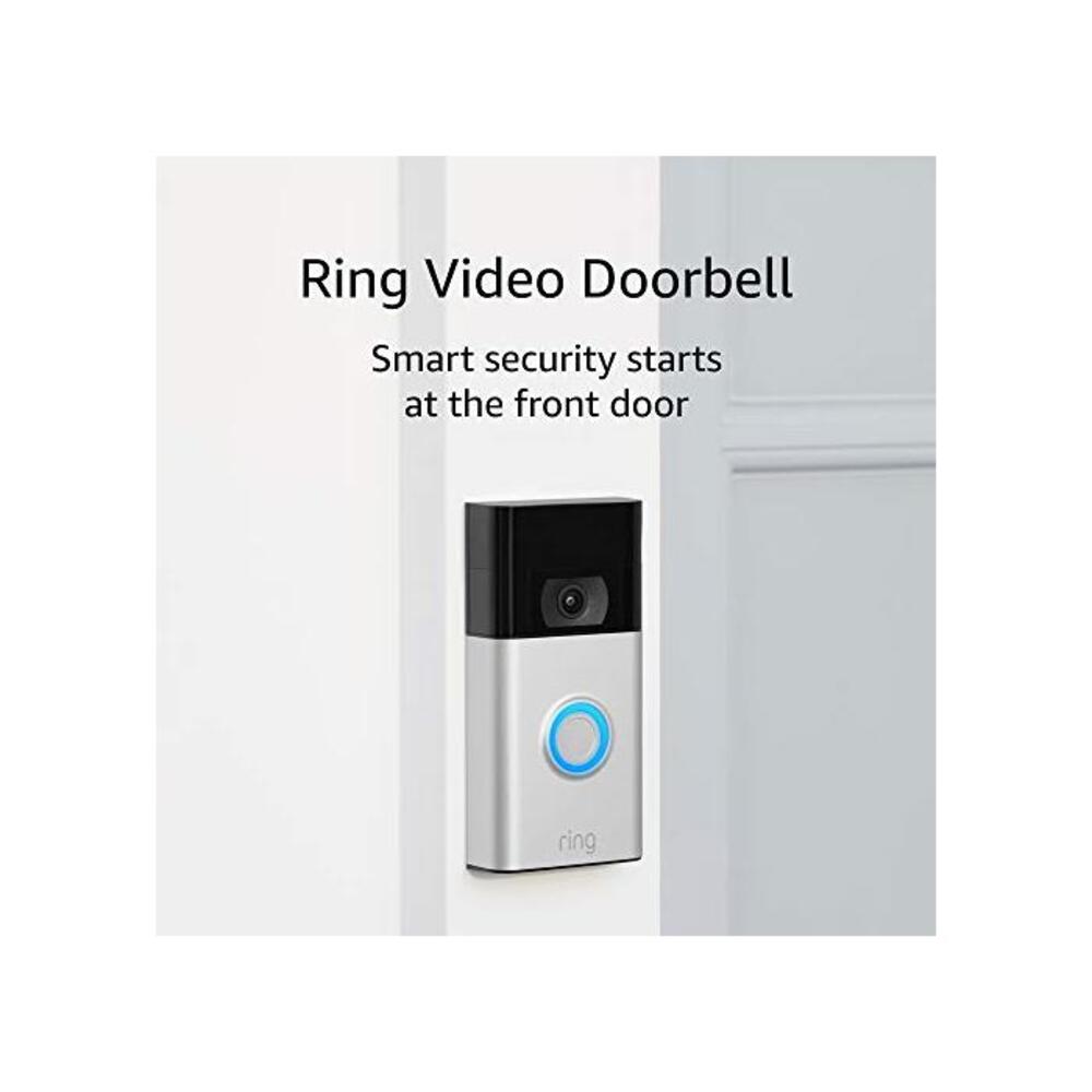 Ring Video Doorbell – 1080p HD video, improved motion detection, easy installation – Satin Nickel (2020 release) B08N5NQ869