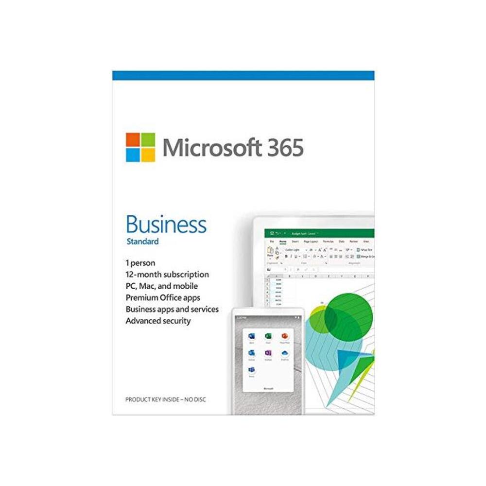 Microsoft 365 Business Standard, 1 Year Subscription 1 User B087M2H9FG