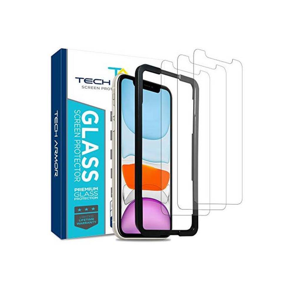 Tech Armor Ballistic Glass Screen Protector for Apple iPhone 11 / iPhone Xr - Case-Friendly Tempered Glass [3-Pack], Haptic Touch Accurate Designed for NEW 2019 Apple iPhone 11 B07GZZXBTG