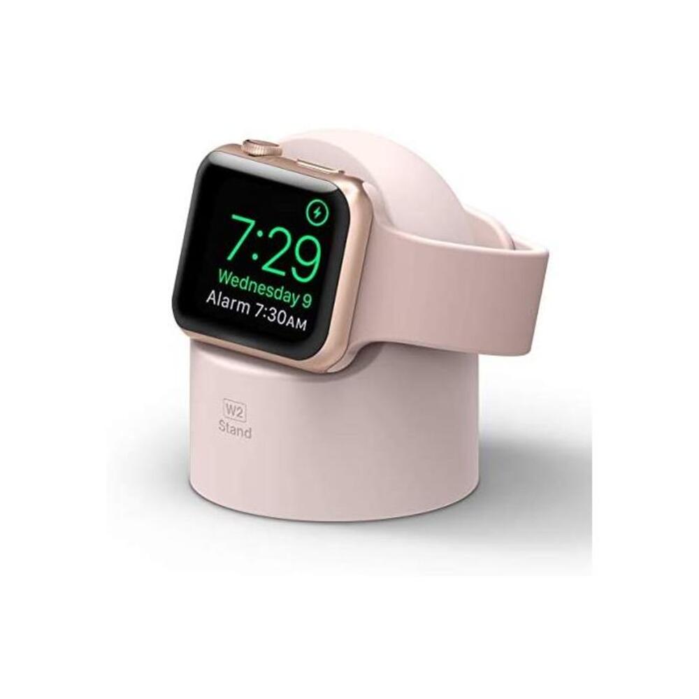elago W2 Stand Compatible with Apple Watch Series 6/SE/5/4/3/2/1, 44mm, 42mm, 40mm, 38mm - Charging Dock Station, Supports Nightstand Mode, Cable Management, Scratch-Free Silicone B07T7FWSP2