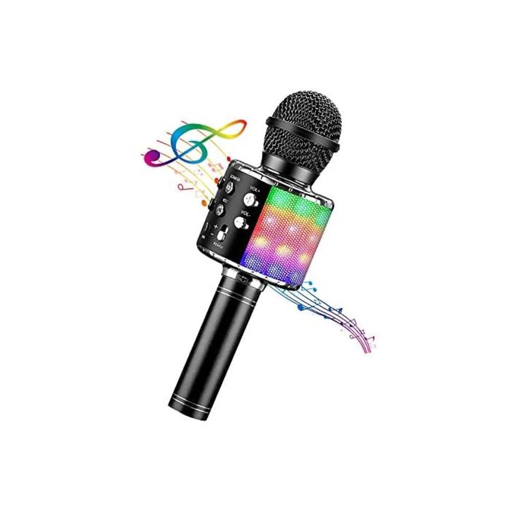 BlueFire Karaoke Microphone 4 in 1 Bluetooth Karaoke Microphone Wireless Handheld Microphone Portable Speaker Machine Home KTV Player with Record Function for Android &amp; iOS Devices B07SX8HTD1