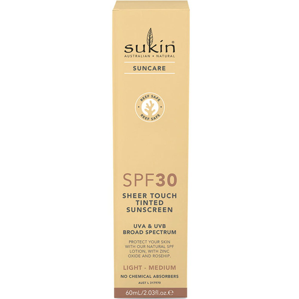 Sukin SPF 30 Tinted Light/Medium Sunscreen Lotion 60ml