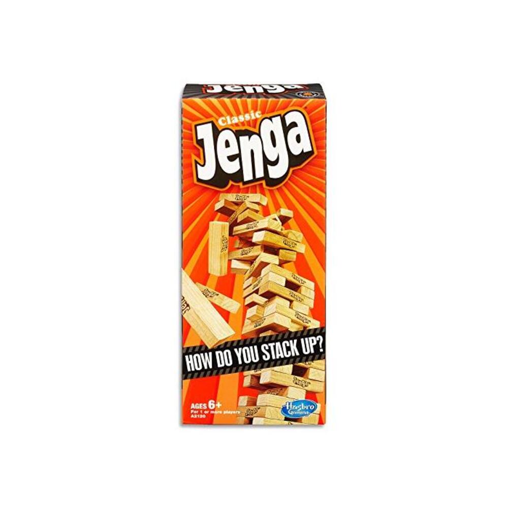 JENGA - Classic Wooden Block Stacking Tower Game - 1+ Players - Adult, Family Board Games and Toys for Kids - Boys and Girls - Ages 8+ B00ABA0ZOA