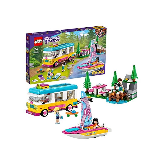 LEGO 레고 41681 프렌즈 Forest Camper Van and Sailboat Camping Adventure 빌딩 Set with Boat 토이 and Raccoon 애니멀 Figure B08W5GKV3H