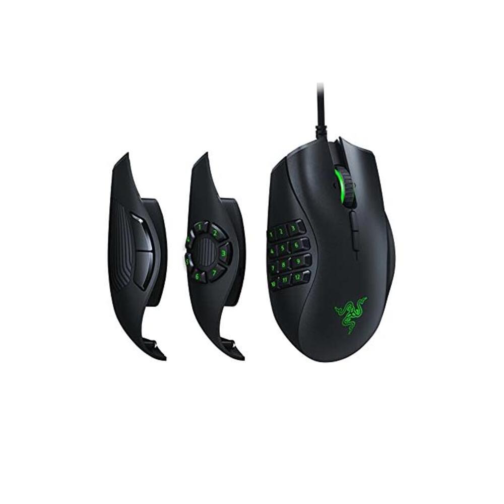 Razer RZ01-02410100-R3M1 Naga Trinity Chroma MMO Gaming Mouse , Up to 19 Programmable buttons- Interchangeable Side, Black B077KJKMYD