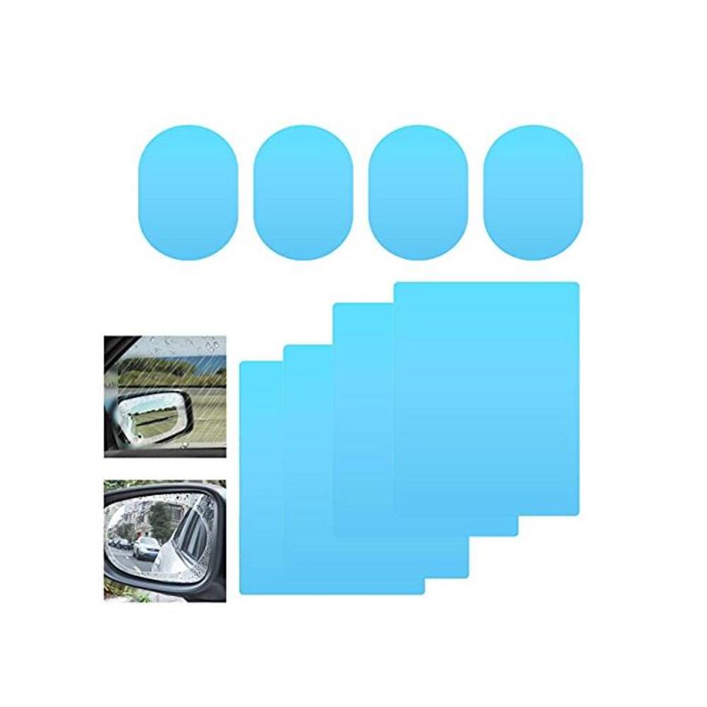 Weforu 8 Pack Universal Car Rearview Mirror Protective Film, HD Clear Anti-Fog,Anti-Glare,Anti-Scratch Mirror Protective Film Rainproof Waterproof Film for Car Mirrors, Car Side Wi B094MPKLSN