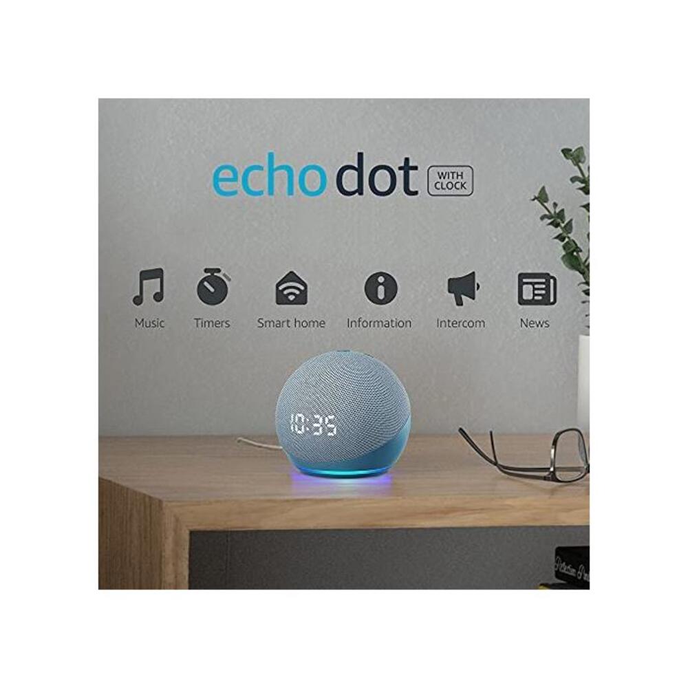 All-new Echo Dot (4th Gen) Smart speaker with clock and Alexa Twilight Blue B085M6675T