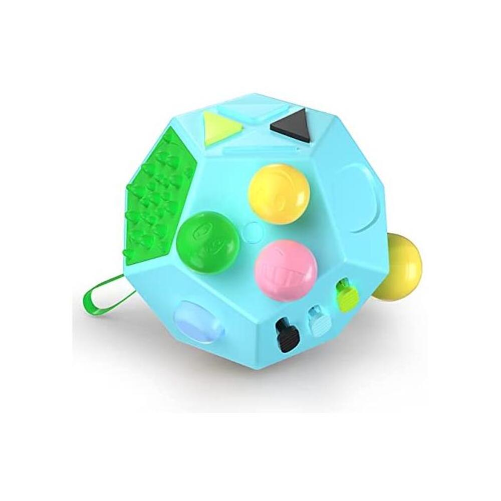 VCOSTORE 12 Sides Fidget Cube, Dodecagon Fidget Toy Dice Stress and Anxiety Relief Portable for Children and Adults with ADHD ADD OCD Autism (Blue) B07GXQH6DD