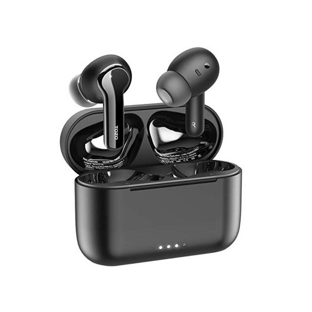 TOZO NC2 Hybrid Active Noise Cancelling Wireless Earbuds, ANC in-Ear Detection Headphones, IPX6 Waterproof Bluetooth 5.2 Stereo Earphones, Immersive Sound Premium Deep Bass Headset B08L7D38ZL