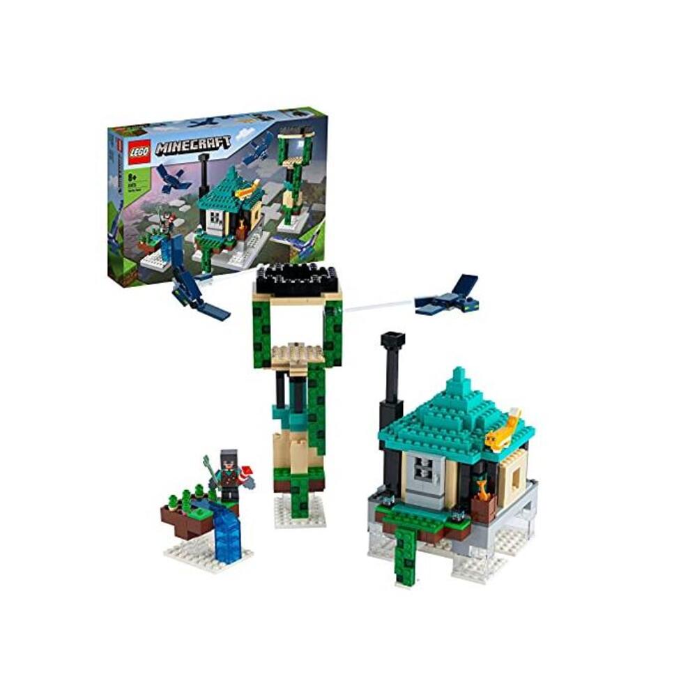 LEGO 레고 21173 마인크래프트 더 Sky Tower 토이 for Kids, 빌딩 Set with Pilot, Cat &amp; 2 Flying Phantoms Figures B08WWSPJSN