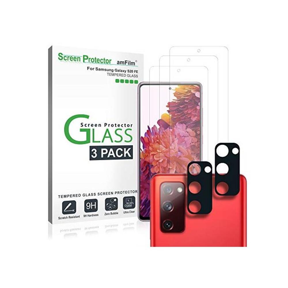amFilm Galaxy S20 FE Screen Protector and Back Camera Lens Protector (3+2 Pack), Case Friendly (Easy Install) Tempered Glass Film Screen Protector for Samsung Galaxy S20 FE 5G (202 B08KW4TQSW