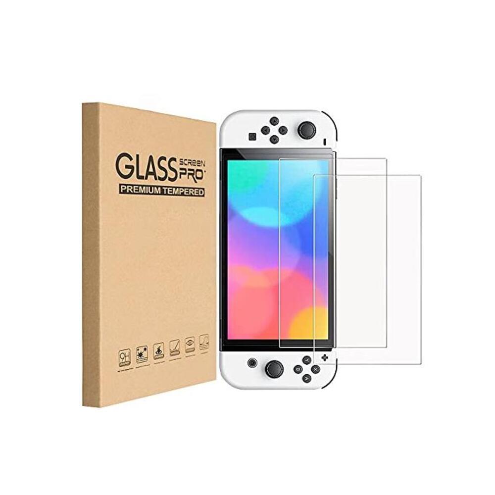 T Tersely Screen Protector Glass for Nintendo Switch OLED 7 inch, [2 Pack] Premium Tempered Glass Screen Protector for Nintendo Switch OLED (2021) B098T419VM