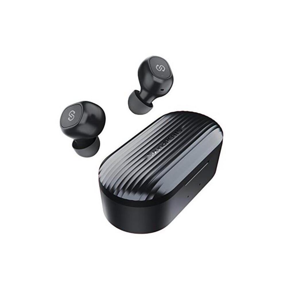 SoundPEATS True Wireless Bluetooth Earbuds in-Ear Stereo Bluetooth Headphones Wireless Earphones (Bluetooth 5.0, Built-in Mic, Stereo Calls, Total 35 Hours Playtime) B07N77M5XV