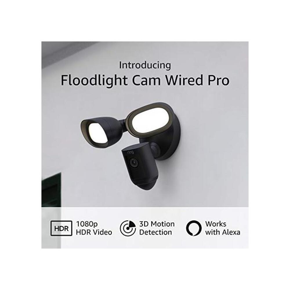 Introducing Ring Floodlight Cam Wired Pro with Bird’s Eye View and 3D Motion Detection (2021 release), Black B08FCVRDB6
