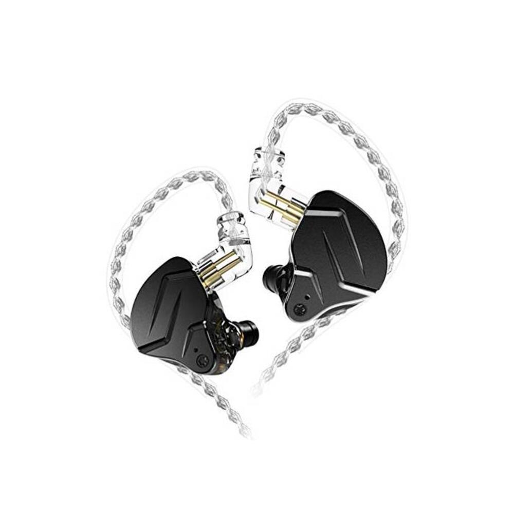 KZ ZSN Pro X HiFi Earphone 1BA 1DD Hybrid Driver Bass Earbuds in Ear IEMs Detachable Cable Sport Monitor Headphone Headset (No mic,Black) B08FB5XVRX