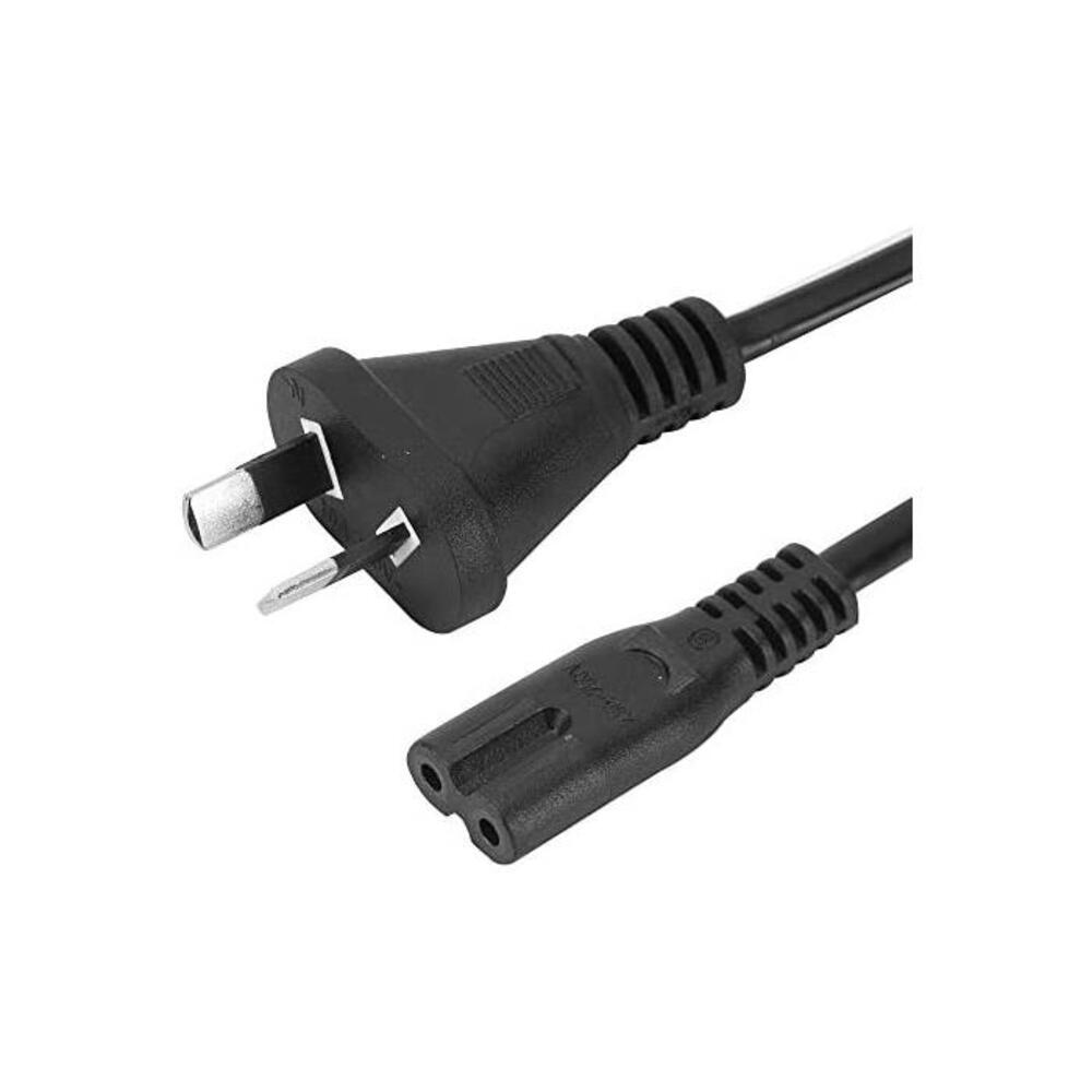 2 Pin Core Figure 8 IEC-C7 AC Power Cord Cable Lead AU Plug 2m (6.56ft) Notebook, Laptop, Monitor, Camera, Charger, Printer, PS5,PS4 etc (Black) B07MQL4JD6