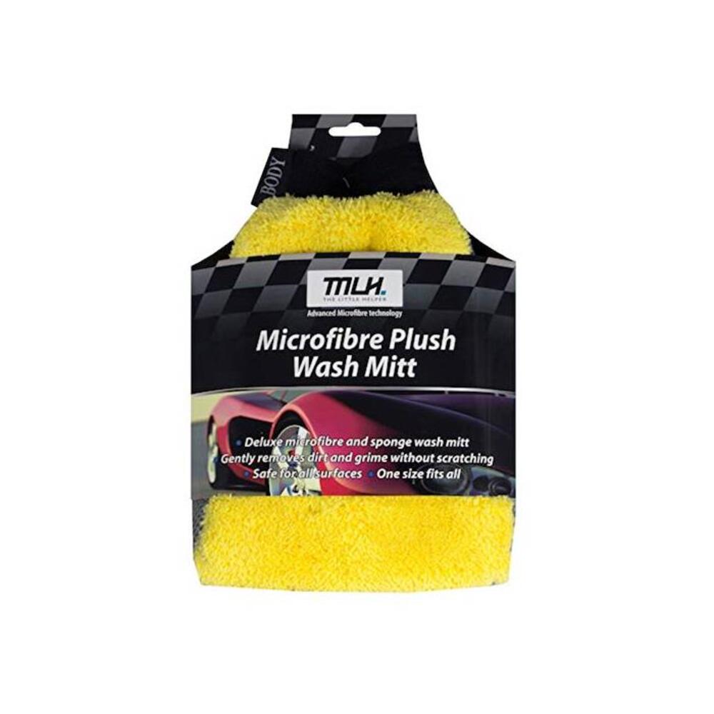 MLH 64MLH100 Microfiber Wash Mitt Sponge, Yellow B07GC1Y1BK