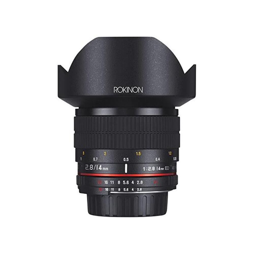 Rokinon AE14M-C 14mm f/2.8-22 Ultra Wide Angle Lens with Built-in AE Chip for Canon EF Digital SLR B00ZY9JJYU