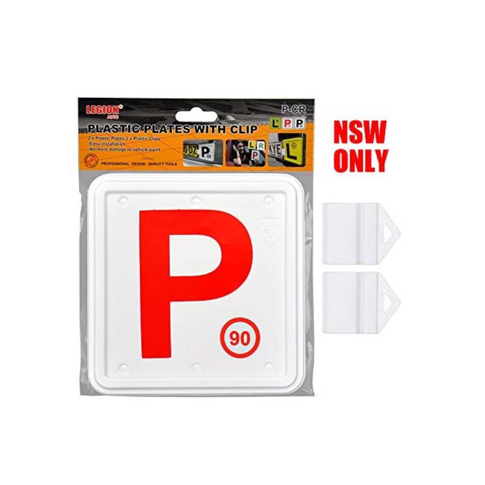 2pcs Red P Plate Plastic with Speed Limit Display for NSW Clip Holder B091DT6955