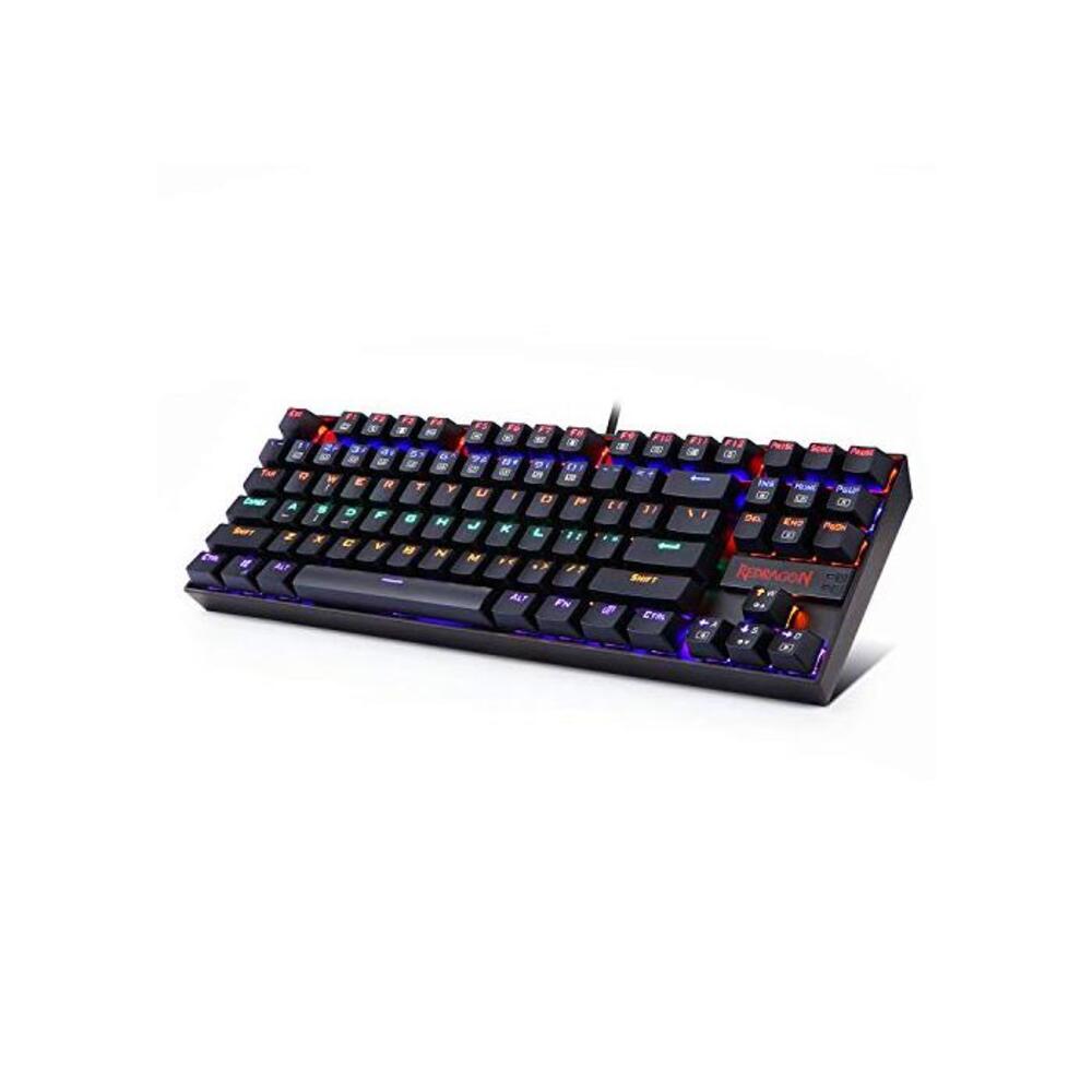 Redragon K552 60% Mechanical Gaming Keyboard Compact 87 Key Mechanical Computer Keyboard KUMARA USB Wired Cherry MX Blue Equivalent Switches for Windows PC Gamers (Black RED LED Ba B016MAK38U