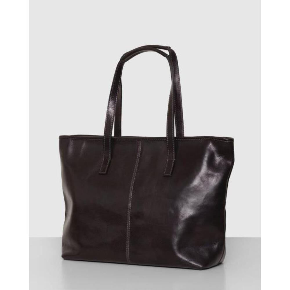Florence The Beatrice Black Leather Tote Work Bag FL047AC42MHT
