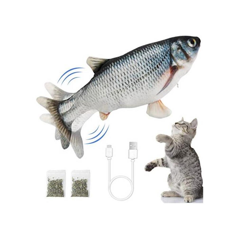 Ozoosh Pets Electric Flopping Fish Cat Toy Interactive Cat Toys Catnip Toy Chew Toys Floppy Fish Cat Kicker Toy for Cat Kitten B08TC7NVF6