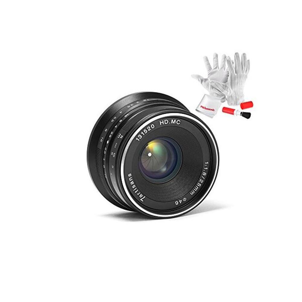 7artisans 25mm F1.8 Manual Focus Prime Fixed Lens for Olympus and Panasonic Micro Four Thirds MFT M4/3 Cameras - Black B073F52N4W