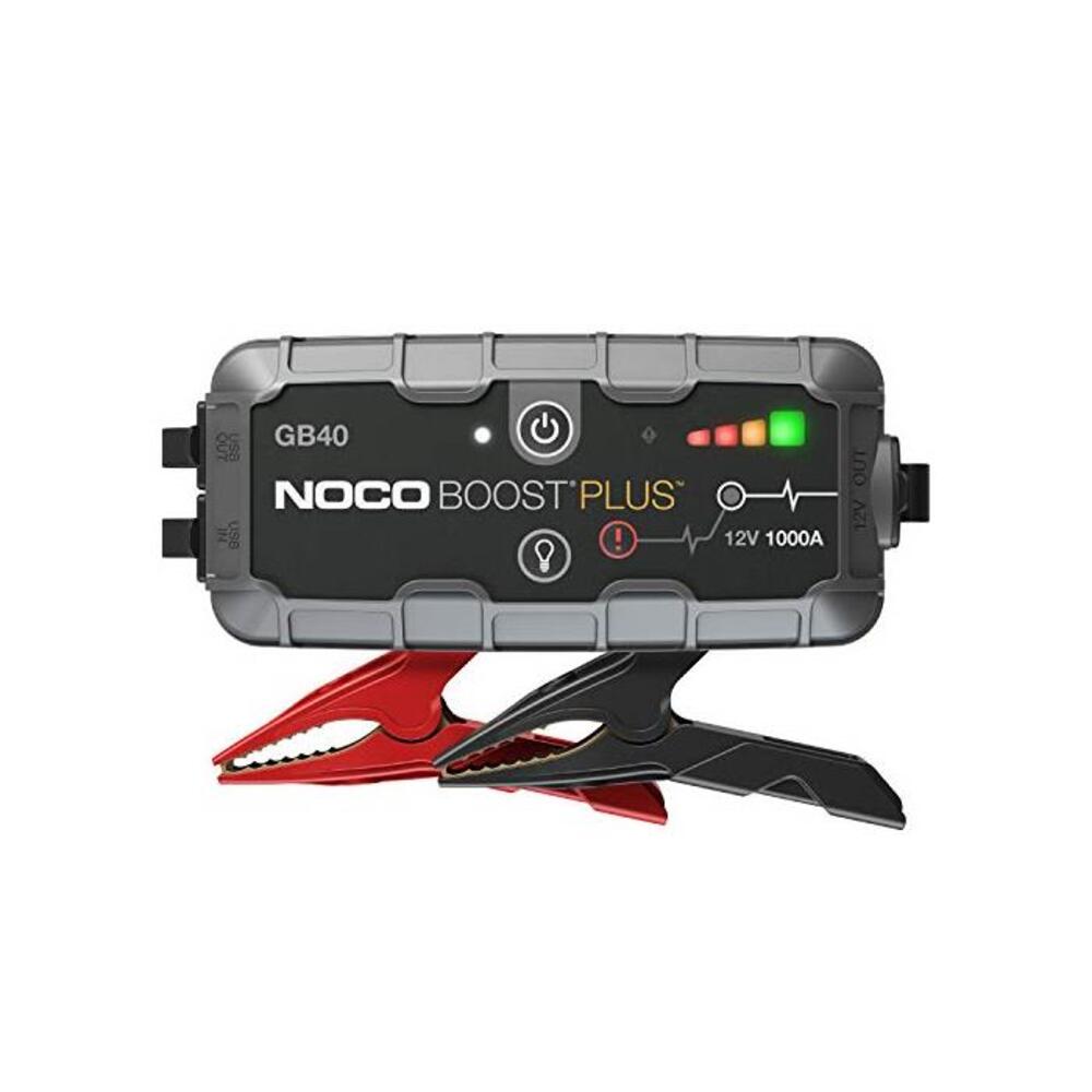 NOCO Boost Plus GB40 1000 Amp 12-Volt UltraSafe Portable Lithium Car Battery Booster Jump Starter Power Pack for Up to 6-Liter Petrol and 3-Liter Diesel Engines, Black B015TKUPIC