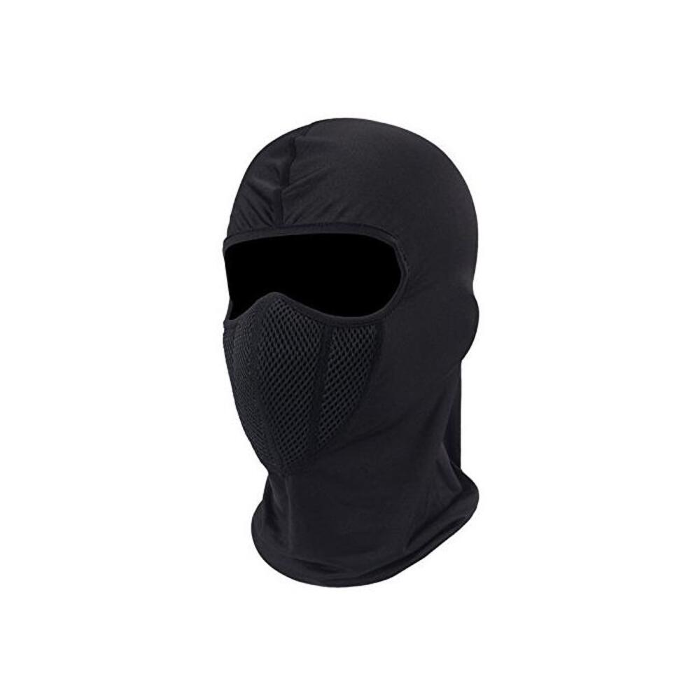 Ski Motorcycle Cycling Balaclava Full Face Mask Neck Scarf Windproof Outdoor AU (Black) A43 B07R6BT6LR
