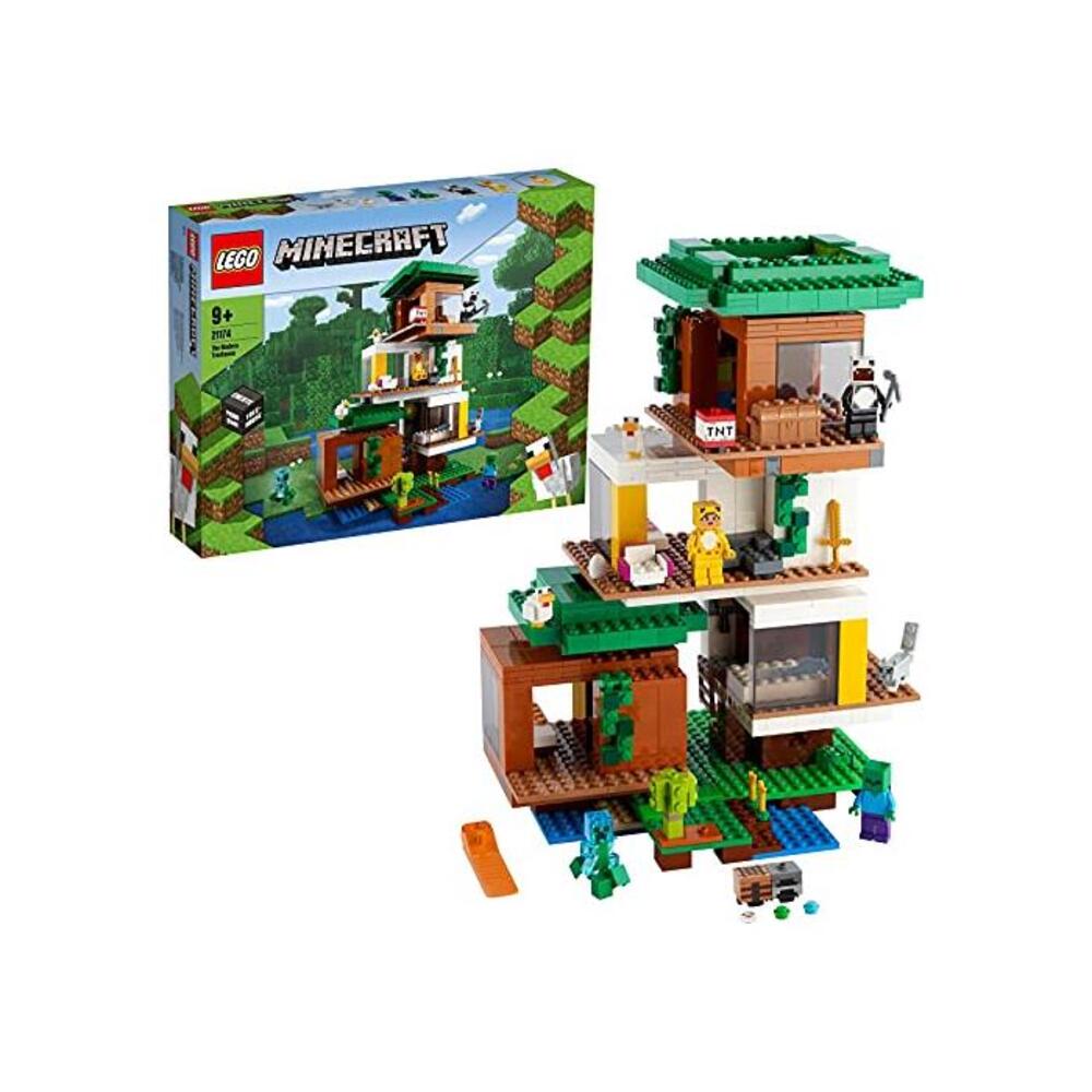 LEGO 레고 21174 마인크래프트 더 Modern Treehouse - Dollhouse 토이 for Kids, Collectible Model with Creeper Figure B08WWSXGC3