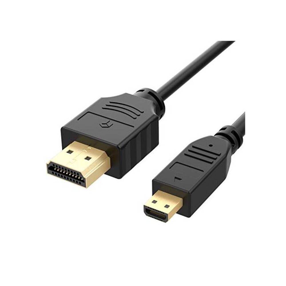 Rankie Micro HDMI to HDMI Cable, Supports Ethernet, 3D, 4K and Audio Return, 6 Feet B00Z07JYLE