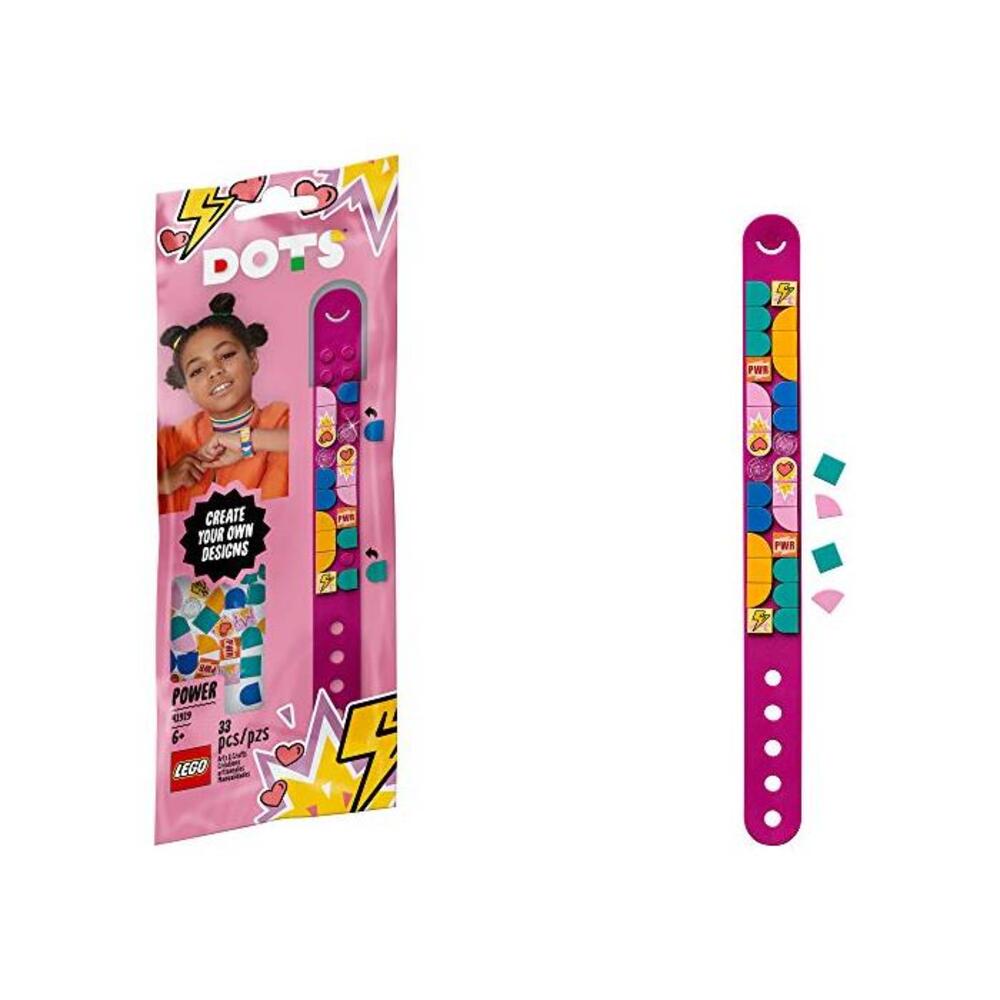 LEGO 레고 도트 DOTS 파워 Bracelet 41919 DIY 크레이티브 Craft Kit for Kids Who Like 크레이티브 Gifts and Designing Bracelets, Makes an Excellent Gift, New 2020 (33 Pieces) B085K3KD7D