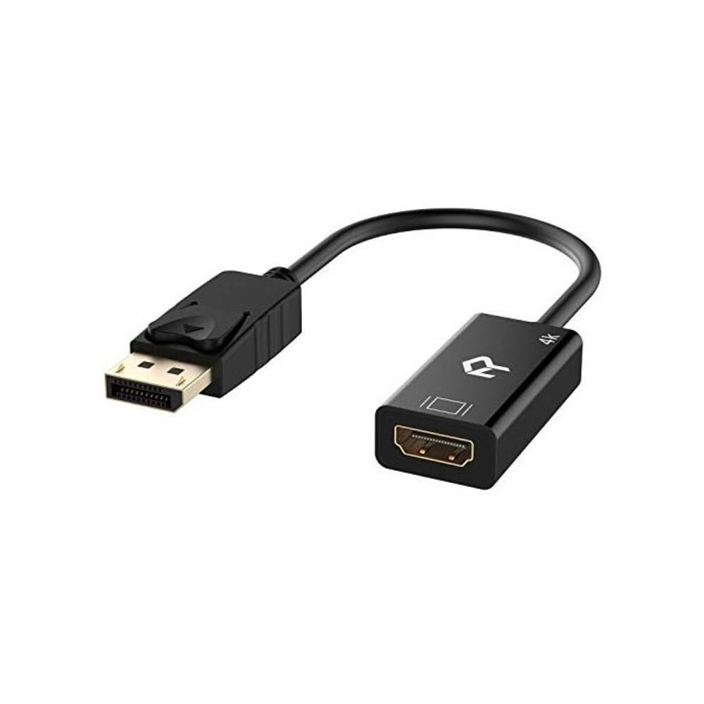 Rankie DisplayPort (DP) to HDMI Adapter, 4K Resolution Ready Converter with Audio, Black B010SDZZ80
