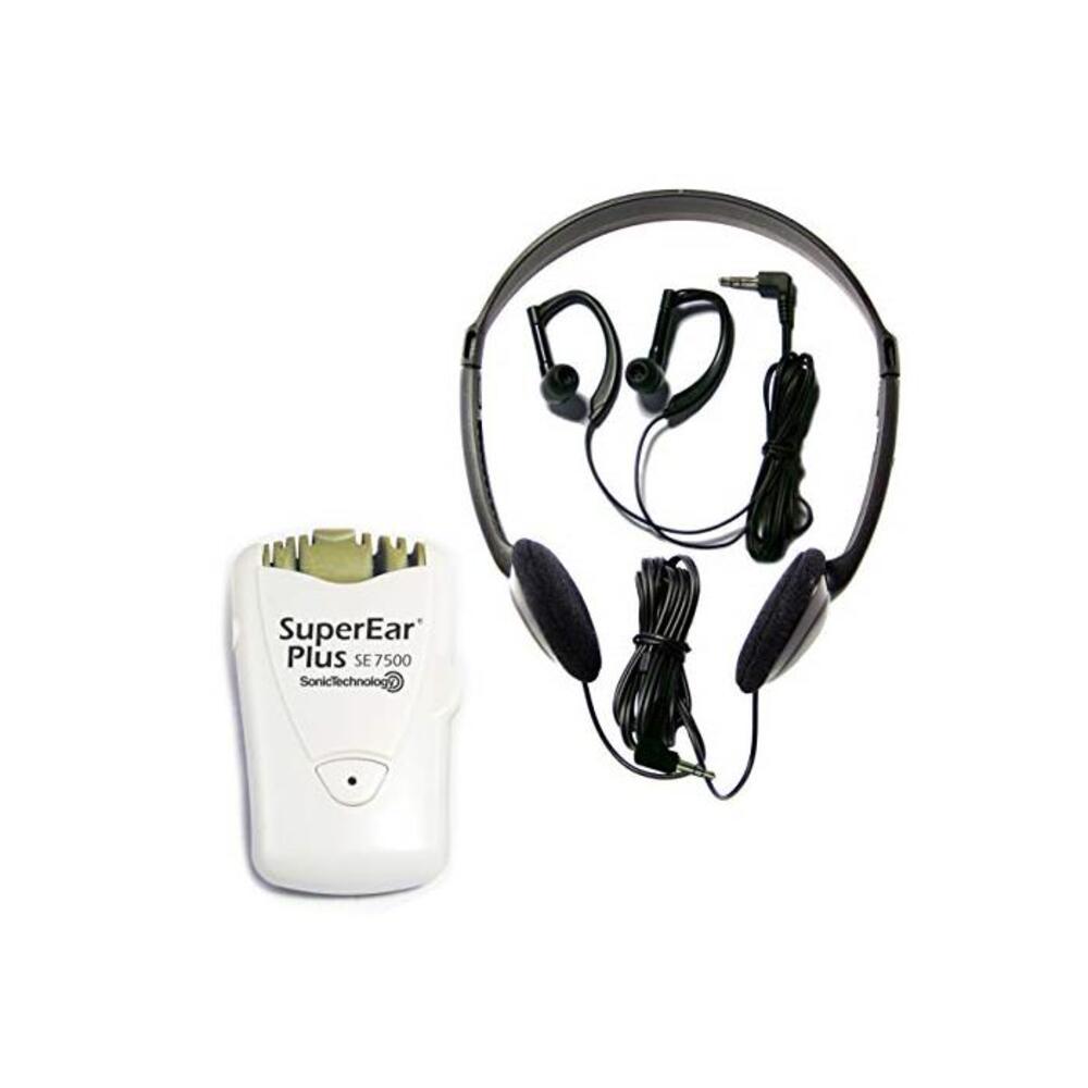 SuperEar Plus Sonic Ear Personal Sound Amplifier with Case Headphones and Discreet Earbuds facilitates CMS MDS Assessment 3.0 ADA ACA Section 1557 Compliance B000U7XJO2