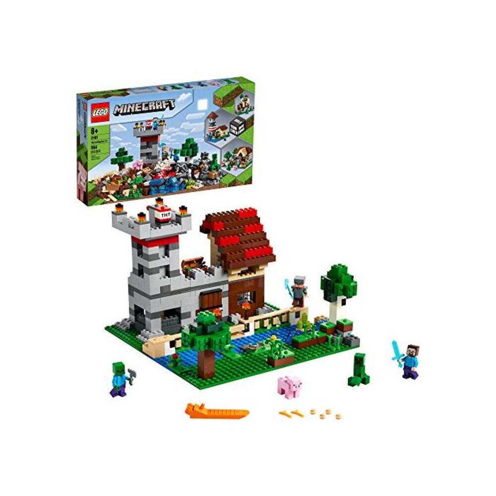 LEGO 레고 마인크래프트 더 Crafting 박스 3.0 21161 마인크래프트 Brick Construction 토이 and 미니피규어s, Castle and Farm 빌딩 Set, Great 마인크래프트 Players Aged 8 and up, New 2020 (564 Piece B084ZQYDL7