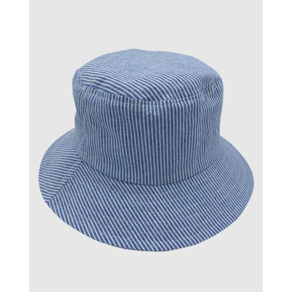 Jacaru 1865 Kids Blue &amp; White Stripe Bucket Hat JA409AC93MXM