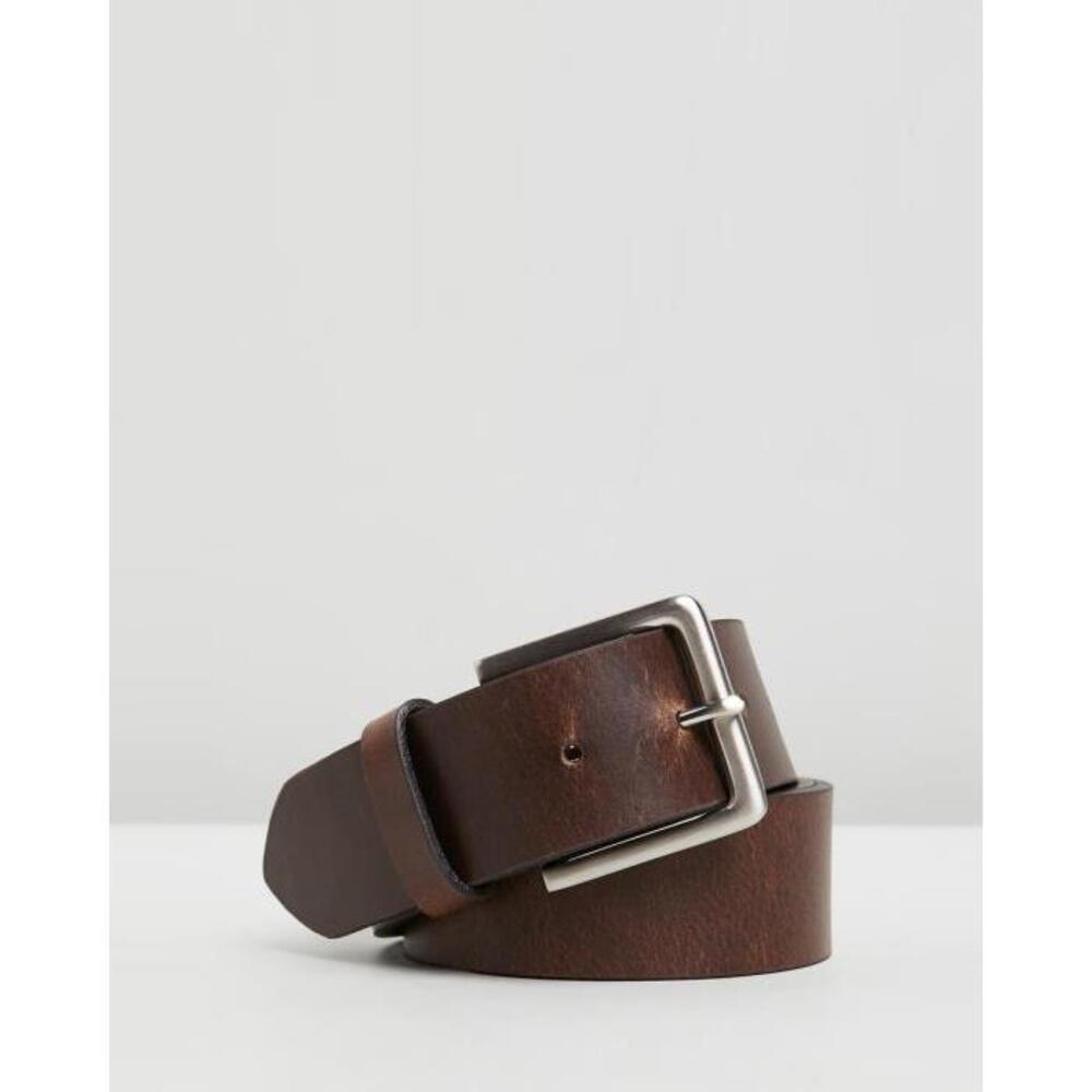 Double Oak Mills Smooth Leather 40mm Belt DO896AC76BCT