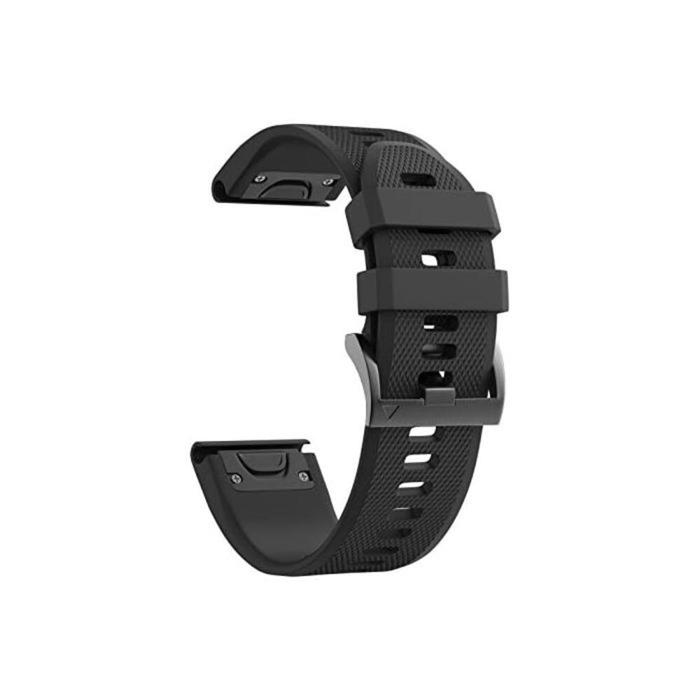ANCOOL Compatible with Fenix 5/Fenix 5 Plus/Forerunner 935/Approach S60/Quatix 5 Band,Easy Fit 22mm Width Soft Silicone Watch Bands Replacement Strap for Garmin Fenix 5 Smartwatch- B07X5XDRV7