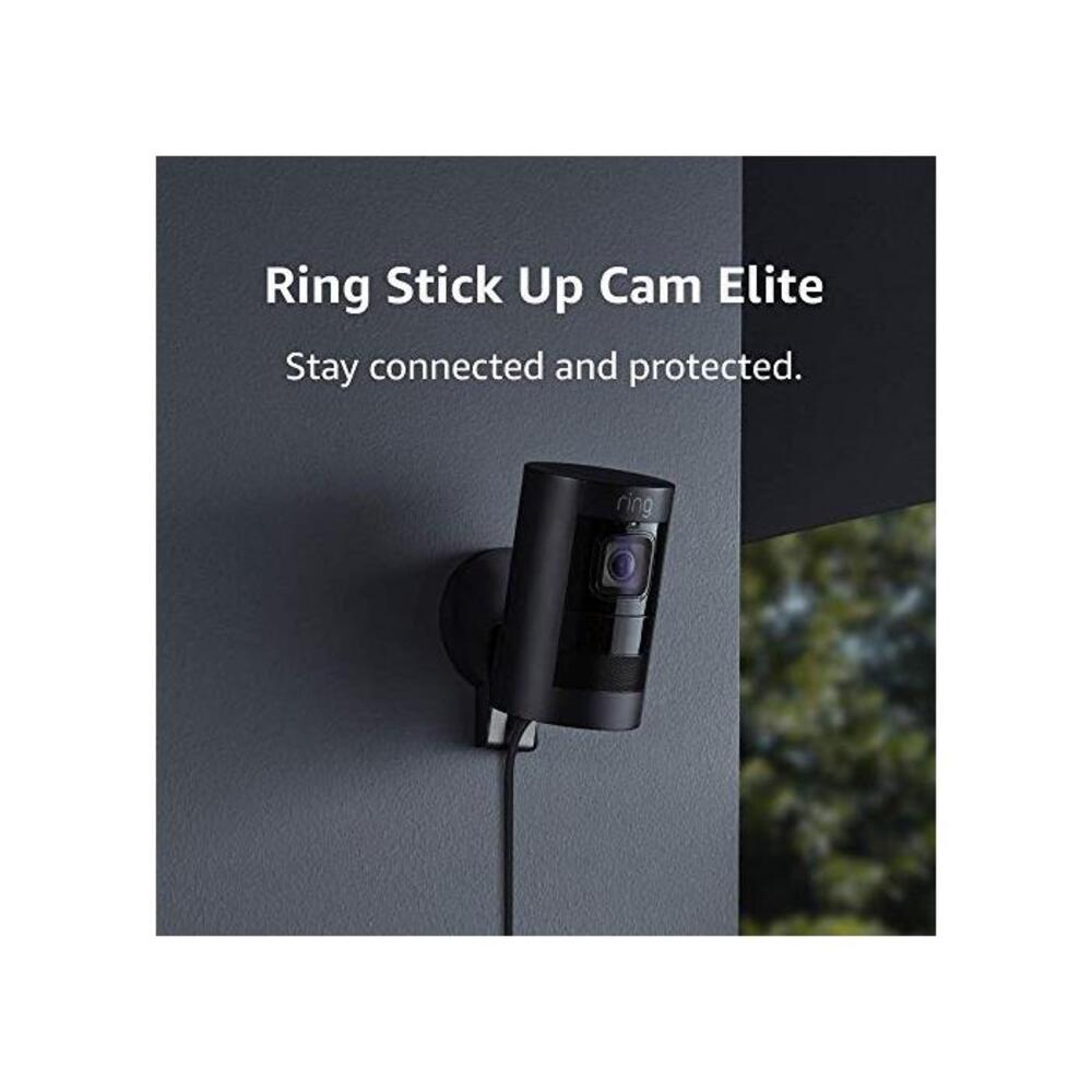 Ring Stick Up Cam Elite HD Security Camera with Two-Way Talk, Night Vision, Works with Alexa - Black B07KC2MD6C