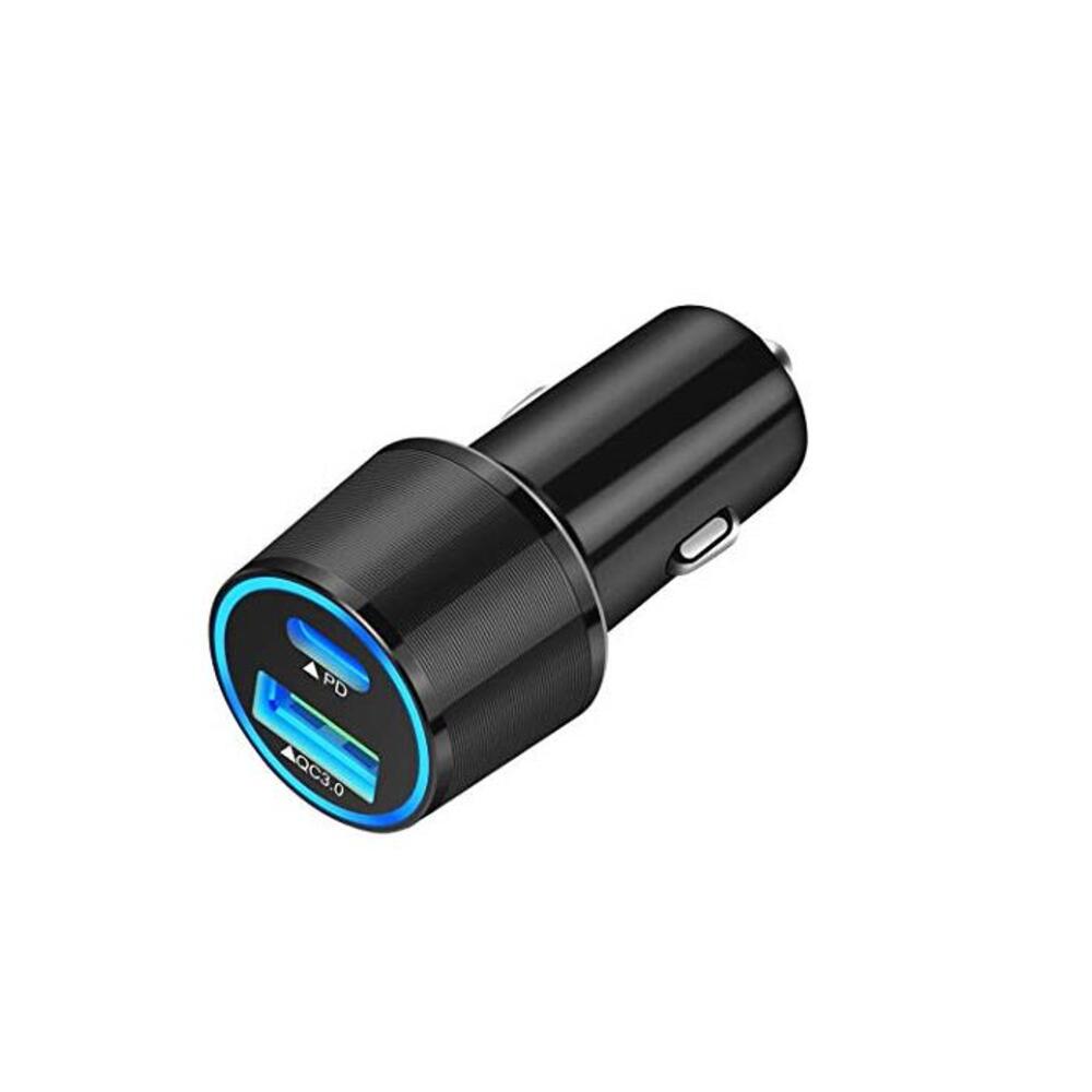 USB C Car Charger, Total 38W Dual Type C PD Car Charger with 20W PD &amp; 18W QC 3.0 Fast Car Charger Adapter Compatible with iPhone 13/13 Pro/13 Pro Max/13 Mini/iPhone 12/12 Pro Max/1 B08VDLX6KD