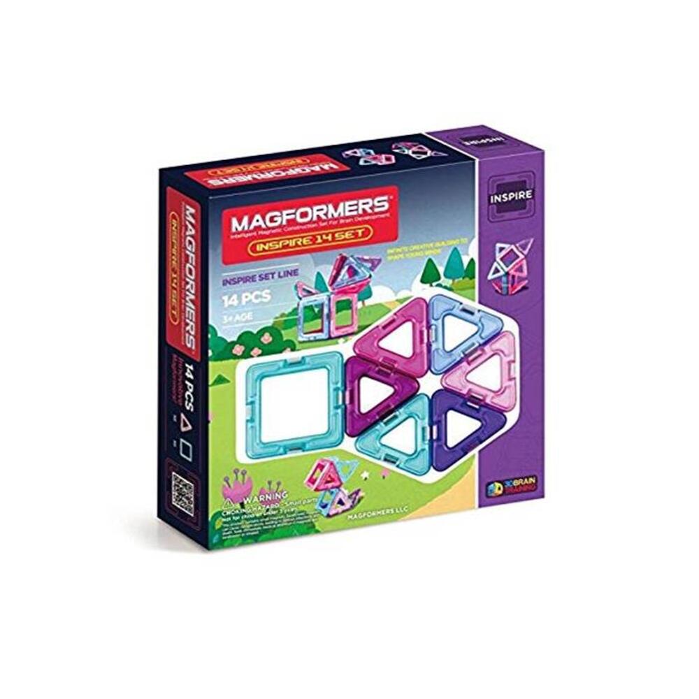 Magformers Inspire (14-Pieces)Set Magnetic Building Blocks, Educational Magnetic Tiles Kit , Magnetic Construction STEM Toy Set B00CE04GVS