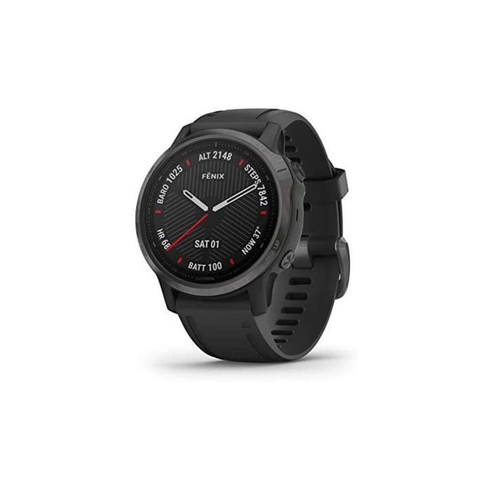 Garmin Fenix 6 Sapphire, Premium Multisport GPS Smartwatch, Carbon Grey With Black Band B07X82QK9L