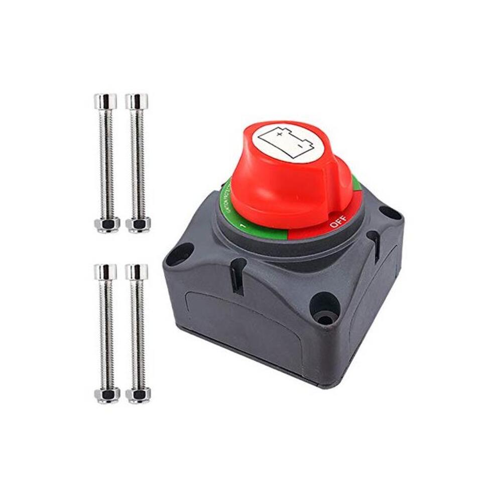 Ampper 1-2-Both-Off Battery Disconnect Switch, 12-48 V Battery Master Cut Shut Off Isolator Switch (1-2-Both-Off) B07PN9CT9H
