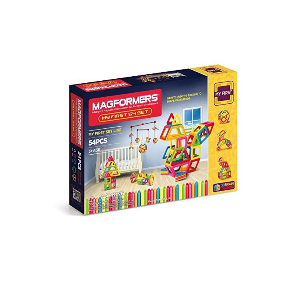 Magformers My First Set (54 Pieces) Magnetic Building Blocks, Educational Magnetic Tiles Kit , Magnetic Construction STEM Set B01AWMIU6Q