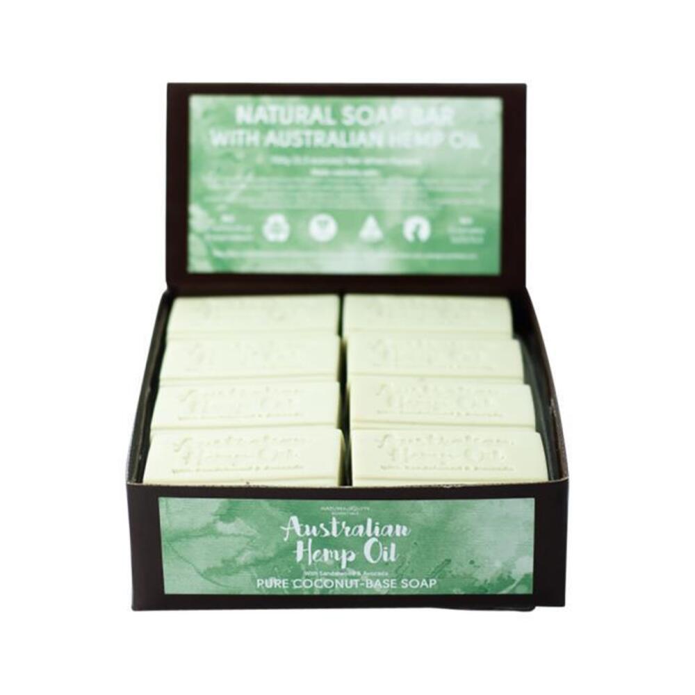 Clover Fields Natures Gifts Essentials Australian Hemp Oil with Sandalwood &amp; Avocado Coconut Base Soap 150g x 16 Display