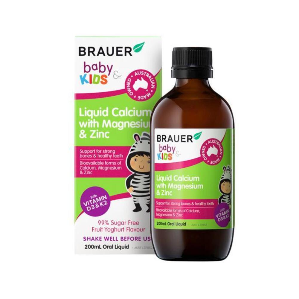 Brauer Baby &amp; Kids Liquid Calcium with Magnesium &amp; Zinc Oral Liquid 200ml