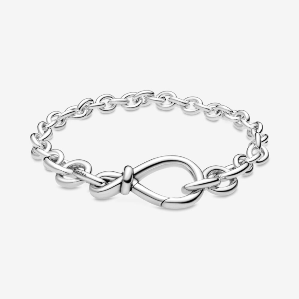 판도라 청키 인피니티 너트 체인 브레이스릿 598911C00, Pandora Chunky Infinity Knot Chain Bracelet 598911C00