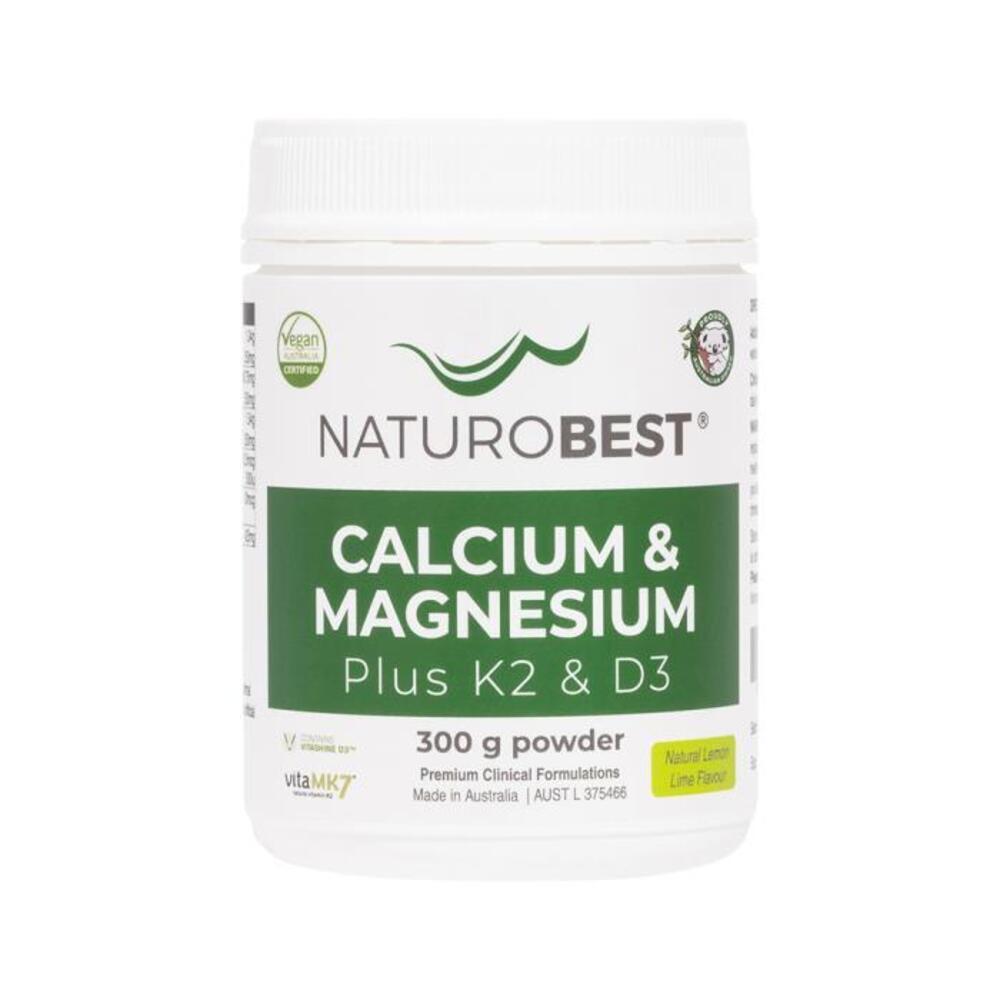 NaturoBest Calcium &amp; Magnesium Plus K2 &amp; D3 300g