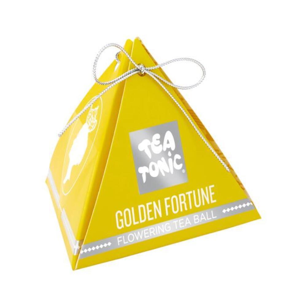 Tea Tonic Pyramid Flowering Tea Ball Golden Fortune