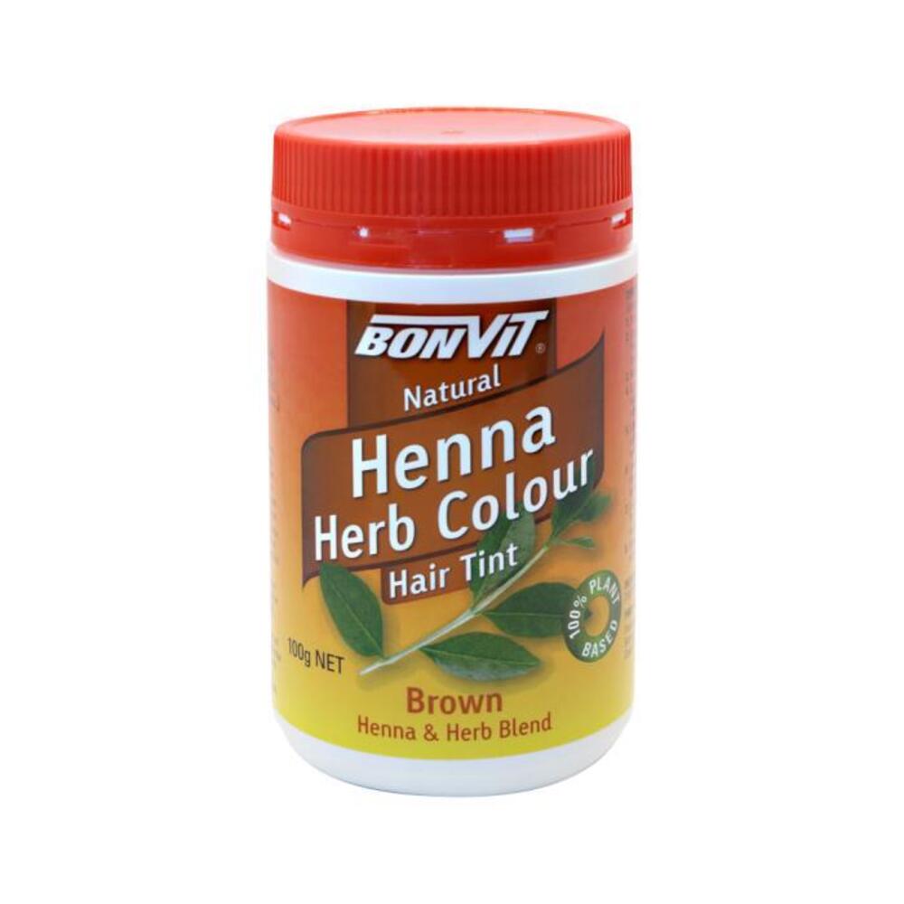 Bonvit Natural Hair Tint Henna Herb Colour (Henna &amp; Herb Blend) Brown 100g